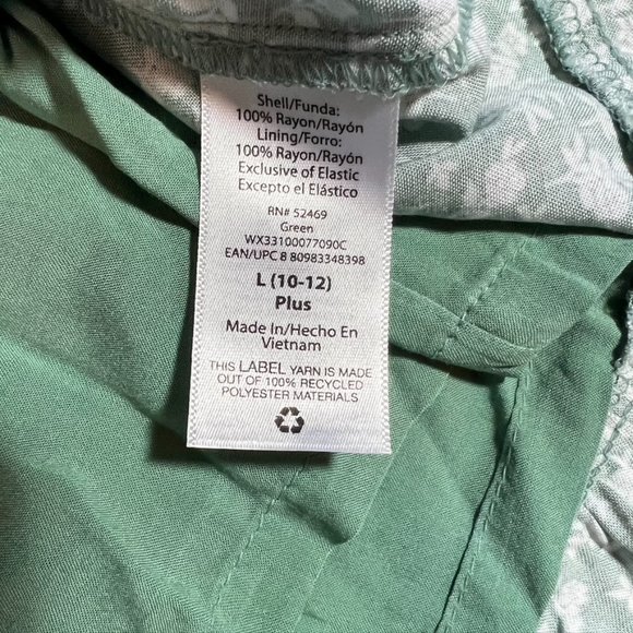 Green Floral Girls Skorts L 10/12 Plus NWT - Picture 8 of 9